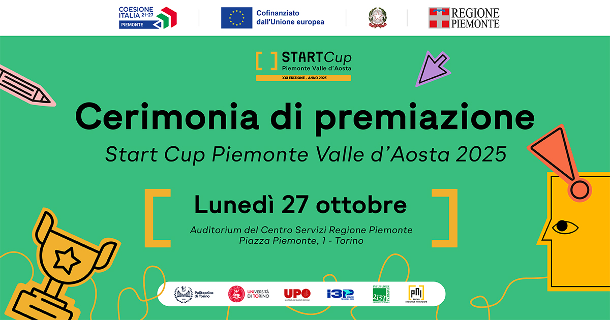 Cerimonia di premiazione Start Cup Piemonte Valle d'Aosta 2025